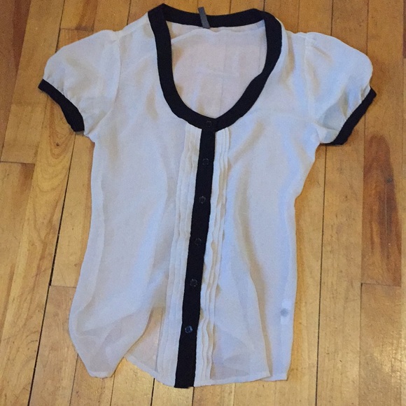 Sheer blouse pink and black